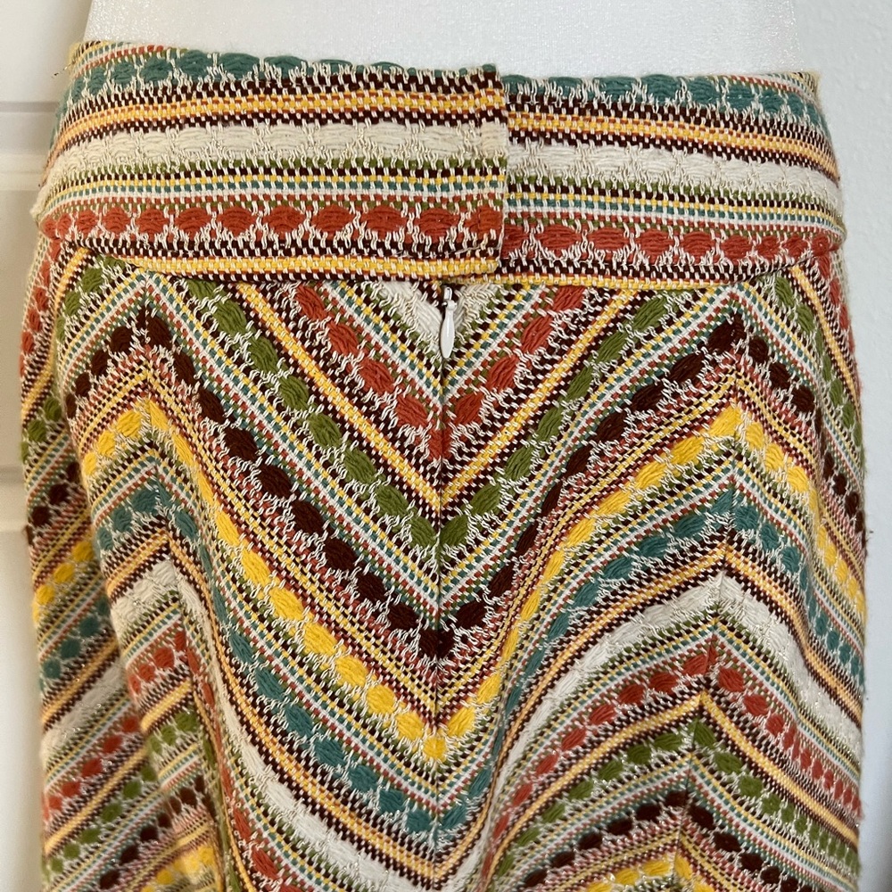 NWOT Nanette Lepore Colorful Chevron Skirt 8 - Picture 5 of 9
